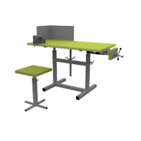 Верстак ученический комбинированный с тисками и струбциной, с защитным экраном и табуретом - «globural.ru» - Кировград