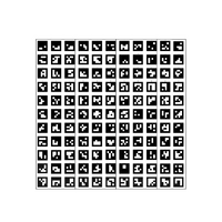 Поле aruco-меток, не бликующая поверхность 101 метка - «globural.ru» - Кировград