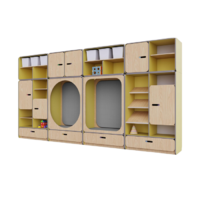 Детская стенка с местом для хранения и зонами отдыха из коллекции «НЕГА» (цвет желтый) - «globural.ru» - Кировград