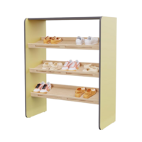 Полка для обуви во входную группу из коллекции мебели «НЕГА» (цвет желтый) - «globural.ru» - Кировград