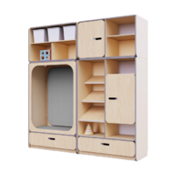 Детская стенка с местом для хранения и прямоугольной зоной отдыха из коллекции «НЕГА» (цвет бежевый) - «globural.ru» - Кировград