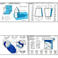 Плакаты ПРОФТЕХ "Основы начертательной геометрии" (20 пл, винил, 70х100) - «globural.ru» - Кировград