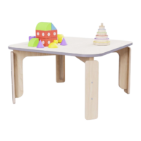 Квадратный растущий стол из коллекции «НЕГА» р.гр. 2-3 (цвет бежевый) - «globural.ru» - Кировград