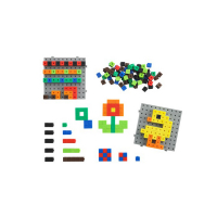 Кубики соединяющиеся 1 см. Набор с основанием и карточками. - «globural.ru» - Кировград