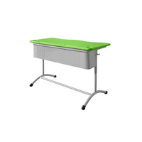 Стол ученический двухместный регулируемый по высоте с перфорированным экраном - «globural.ru» - Кировград