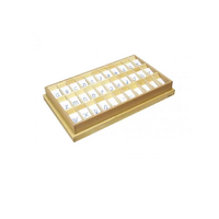 Английский алфавит на пластиковых табличках. Синий. Прописные буквы. 20/20 штук. - «globural.ru» - Кировград