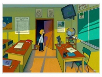 Магнитно-маркерный плакат "Классная комната" с набором магнитных карточек + методические рекомендации (иностранный язык) - «globural.ru» - Кировград