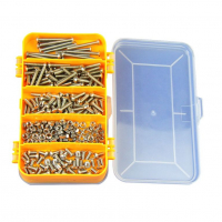 Набор крепежных элементов из нержавеющей стали (винты, гайки) в пластиковой коробке - «globural.ru» - Кировград