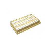 Английский алфавит на пластиковых табличках. Красный. Прописные буквы. 20/20 штук. - «globural.ru» - Кировград