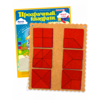 Прозрачный квадрат Ларчик (ковролин, красный)   - «globural.ru» - Кировград