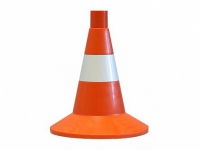 Сигнальный дорожный конус (мягкий, с одной световозвращающей полосой) - «globural.ru» - Кировград