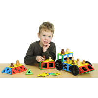 Набор Полидрон Магнитный "Конструируем транспорт" с дополнительным комплектом колес (Расширенный) - «globural.ru» - Кировград