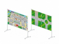 Доска магнитно-маркерная двухсторонняя "Азбука дорожного движения" на стойках (разборная) - «globural.ru» - Кировград