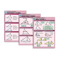 Комплект таблиц по геометрии "Планиметрия. Треугольники" (14 табл., формат А1, лам.) - «globural.ru» - Кировград