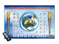 Электрифицированный стенд "Виды состязаний современных Олимпийских игр" адаптивный, с сенсорным пультом управления и планшетом со шрифтом Брайля (физическая культура) - «globural.ru» - Кировград