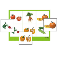 Лото "Овощи" (4 планшета, 24 карточки, цветное, ламинированное) - «globural.ru» - Кировград