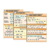 Комплект таблиц по алгебре "Алгебра. Формулы. Преобразования выражений" (10 табл., формат А1, лам.) - «globural.ru» - Кировград