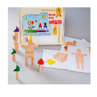 Игровой набор Фребеля "Конструктор деревянный без соединений-3" (Серия "Эксперимент") - «globural.ru» - Кировград