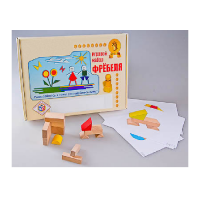 Игровой набор Фребеля "Конструктор деревянный без соединений-1" (Серия "Эксперимент") - «globural.ru» - Кировград