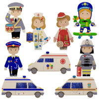 Набор бизибордов «Профессии и спецавтомобили» - «globural.ru» - Кировград