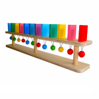 Тактильно-развивающая панель "Разноцветное домино" (настенный модуль, 12 домино) - «globural.ru» - Кировград