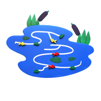 Сенсомоторное декоративно-развивающее панно "Река" - «globural.ru» - Кировград