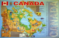 Учебная карта Канада на английском языке - «globural.ru» - Кировград