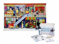 Магнитно-маркерный плакат "Магазин" с набором магнитных карточек + методические рекомендации (иностранный язык) - «globural.ru» - Кировград