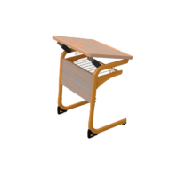 Стол ученический одноместный с регулировкой наклона столешницы на плоскоовальной трубе 3-5 гр.р - «globural.ru» - Кировград