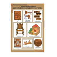 Технология. Декоративно-прикладное творчество. Резьба по дереву. Выпиливание. Выжигание (комплект таблиц) - «globural.ru» - Кировград