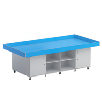 Стол для робототехники с дверками (серый/синий) - «globural.ru» - Кировград