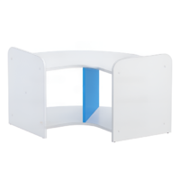 Стеллаж для пособий 7 (белый/синий)  - «globural.ru» - Кировград