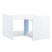 Стеллаж для пособий 7 (белый/прибрежный синий) - «globural.ru» - Кировград