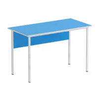 Стол преподавателя каркасный. Без тумбы (синий/белый) - «globural.ru» - Кировград