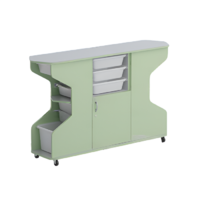 Стеллаж Робик 002 (серый/фисташковый) - «globural.ru» - Кировград