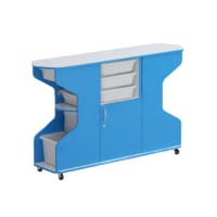 Стеллаж Робик 002 (синий/белый) - «globural.ru» - Кировград