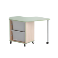 Стол детский правый Робик 002 (бук/фисташковый)  - «globural.ru» - Кировград