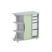 Стеллаж левый Робик 001 (серый/фисташковый)  - «globural.ru» - Кировград