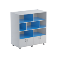 Шкаф-стеллаж (серый/синий) - «globural.ru» - Кировград