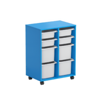 Тумба мобильная для пособий (синий) - «globural.ru» - Кировград