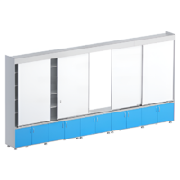 Раздвижная система аудиторных досок (серый/синий) - «globural.ru» - Кировград