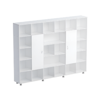 Шкаф-стеллаж 2 дверки (бук/белый) - «globural.ru» - Кировград