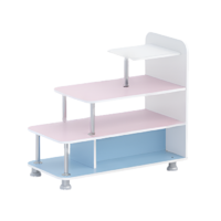 Стеллаж для пособий 4 (белый/зефир/прибрежный синий)  - «globural.ru» - Кировград