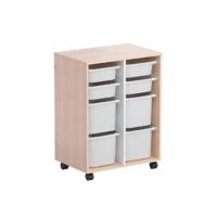 Тумба мобильная для пособий (бук/белый) - «globural.ru» - Кировград