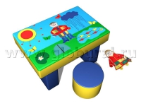 Дидактический стол с пуфиком вариант 1 (ВИК) - «globural.ru» - Кировград