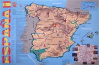 Учебная карта Испания на испанском языке - «globural.ru» - Кировград