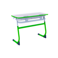 Парта двухместная "Smarty" с полиуретановой кромкой регулируемая по высоте  - «globural.ru» - Кировград