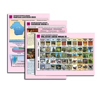 Комплект таблиц по географии раздаточных "Природа материков и океанов" (цвет, лам, формат А4, 12  штук) - «globural.ru» - Кировград