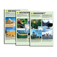 Комплект таблиц по географии раздаточных "Уникальные объекты южных материков" (цвет, лам, А4, 12 шт.) - «globural.ru» - Кировград