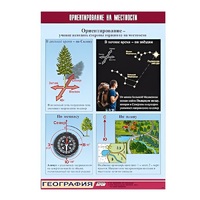 Таблица демонстрационная "Ориентирование на местности" (винил 100х140) - «globural.ru» - Кировград